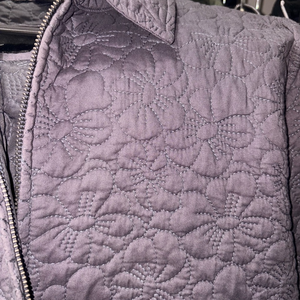 Hollister Quilted Floral Zip Up Collated Jacket - Men Large - Picture 5 of 6